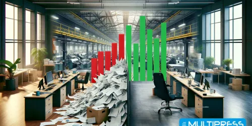 Beeld hoge administratieve kosten in drukkerij