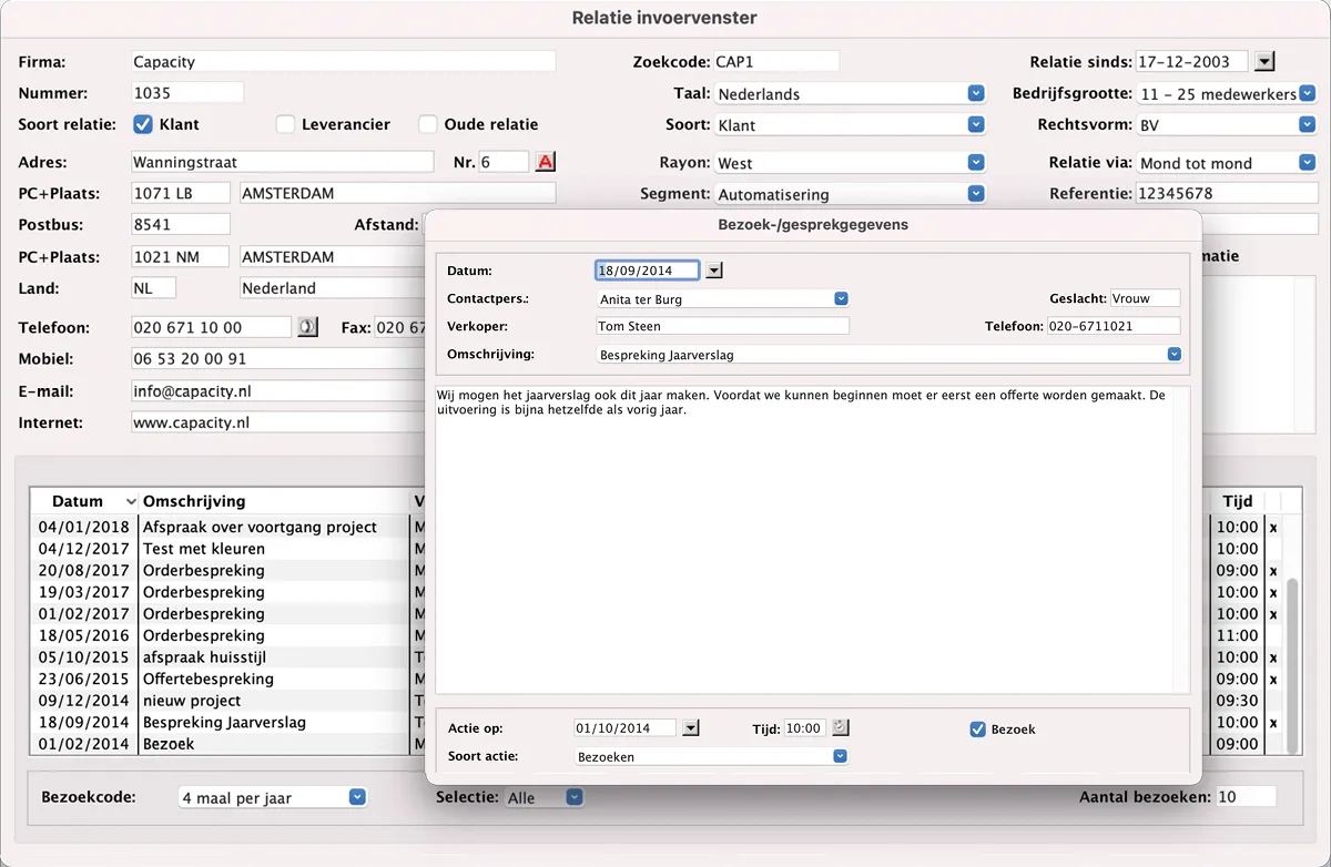 Contactinformatiebeheer in MultiPress