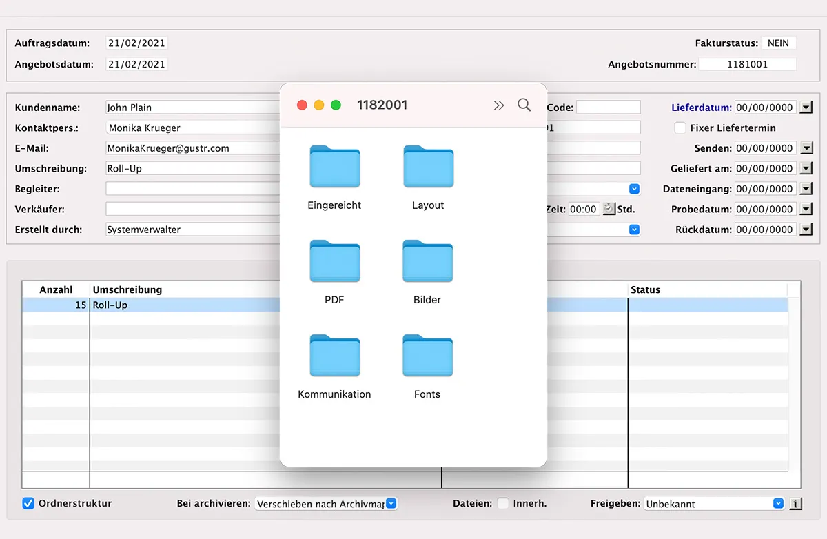 Dokumentenmanagement in MultiPress