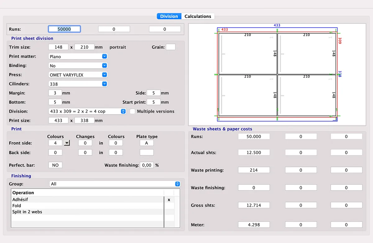 Calculation of coldset rotation in MultiPress