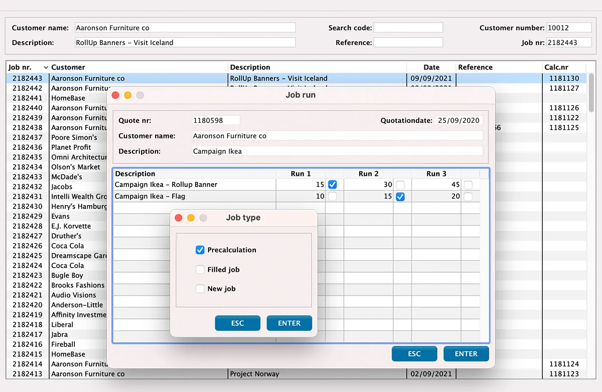 Order creation from calculation in MultiPress