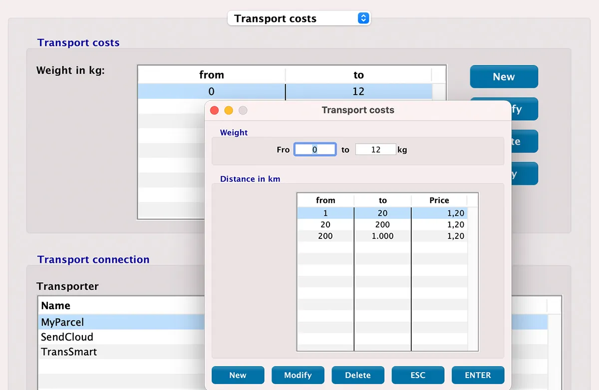 Internal transport facilities in MultiPress