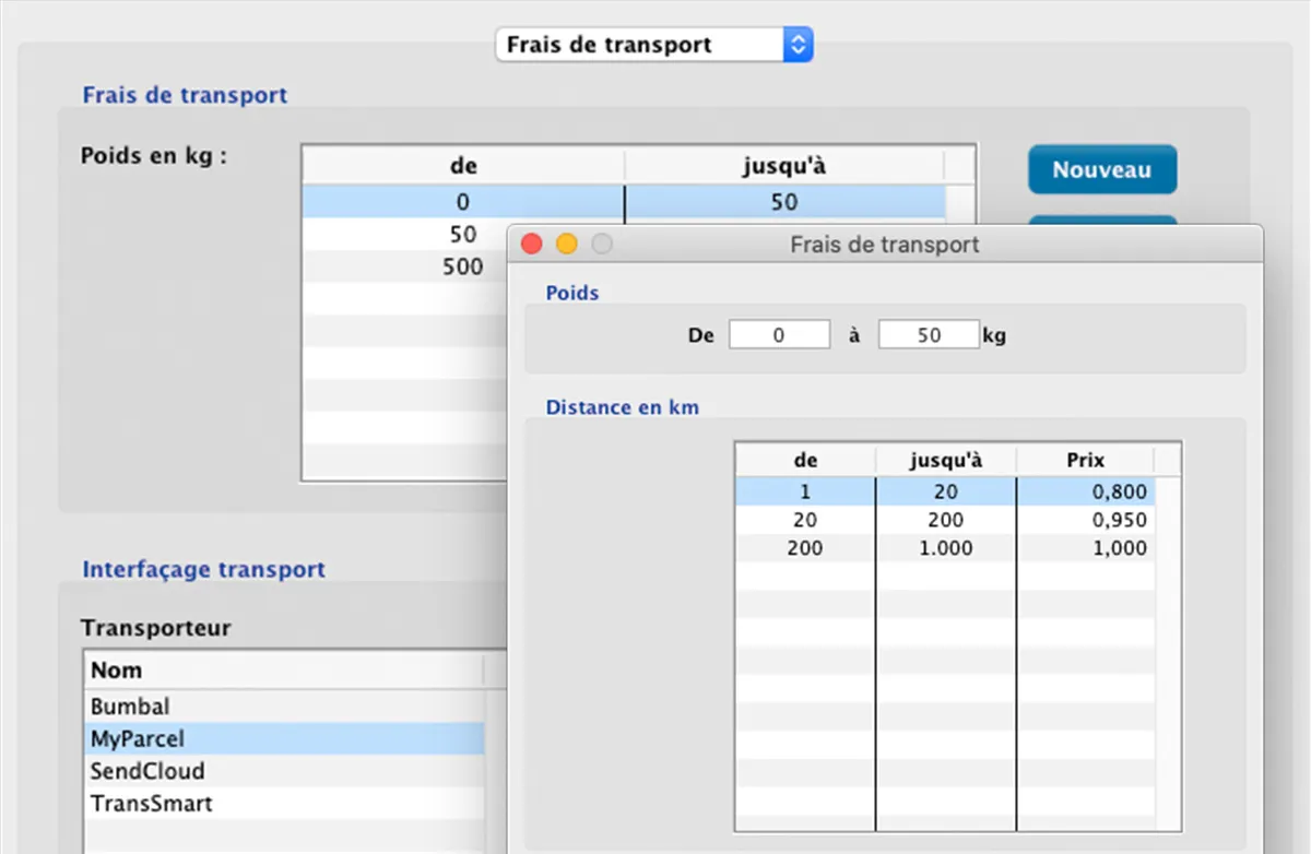 Facilités de transport interne in MultiPress