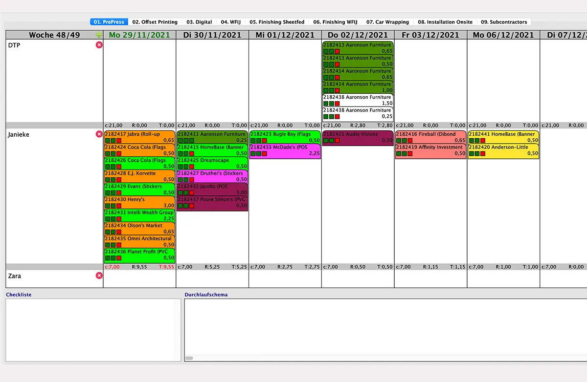 Planung der Druckvorstufe in MultiPress