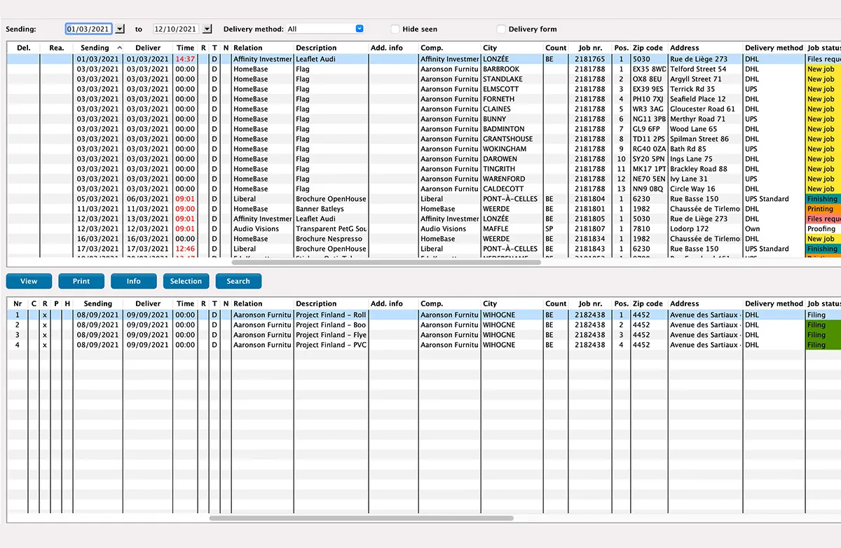 Delivery Schedule in MultiPress