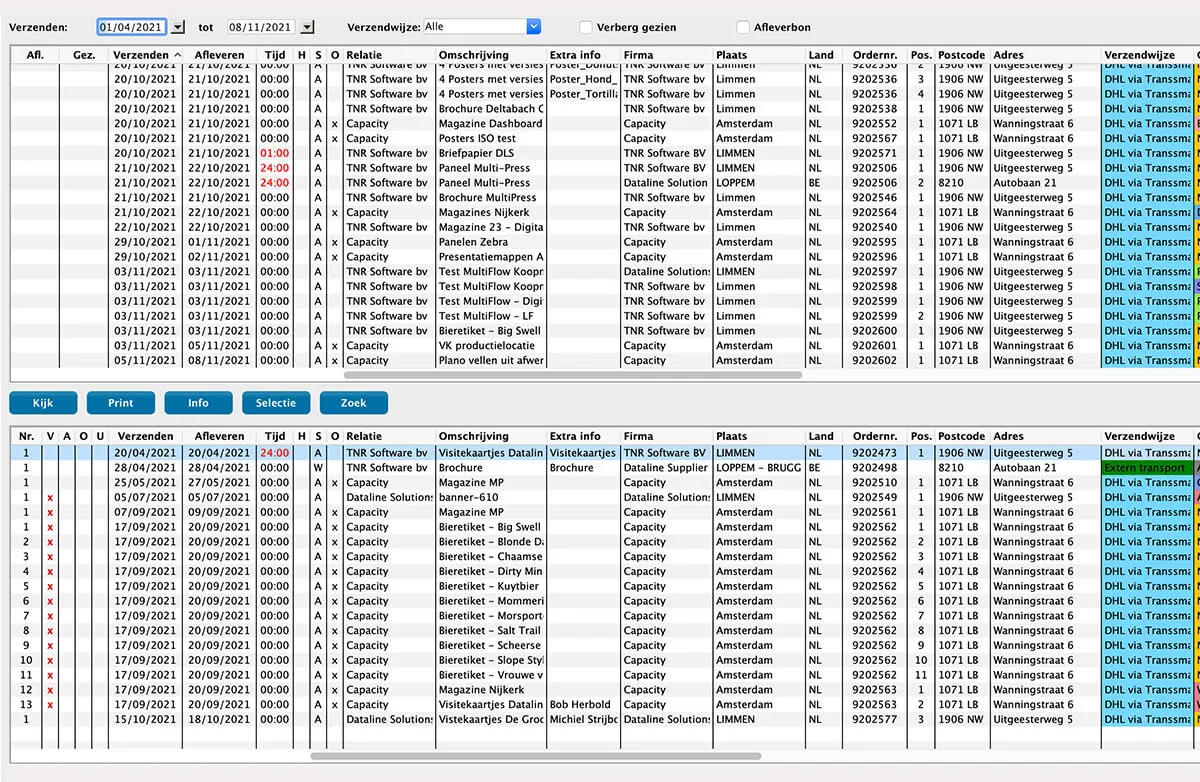 Expeditieplanning in MultiPress