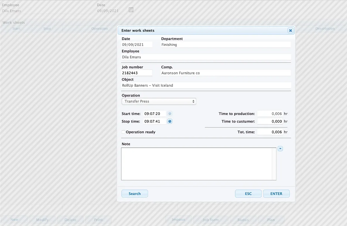 Shop Floor Data Collection in MultiPress