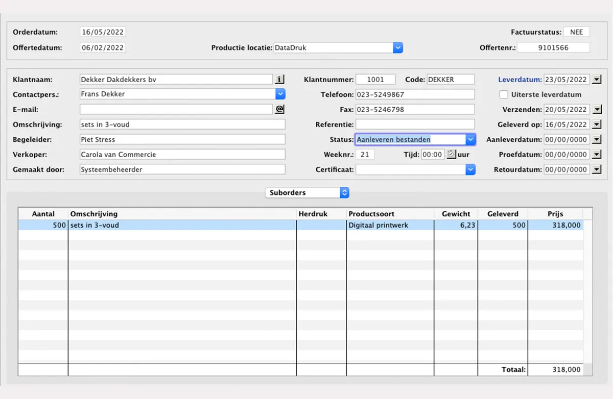 Jobstatusbeheer in MultiPress