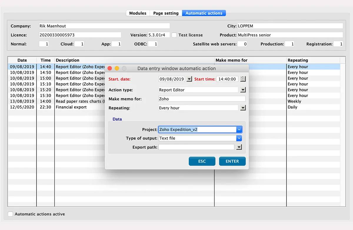 Overnight Procedures in MultiPress