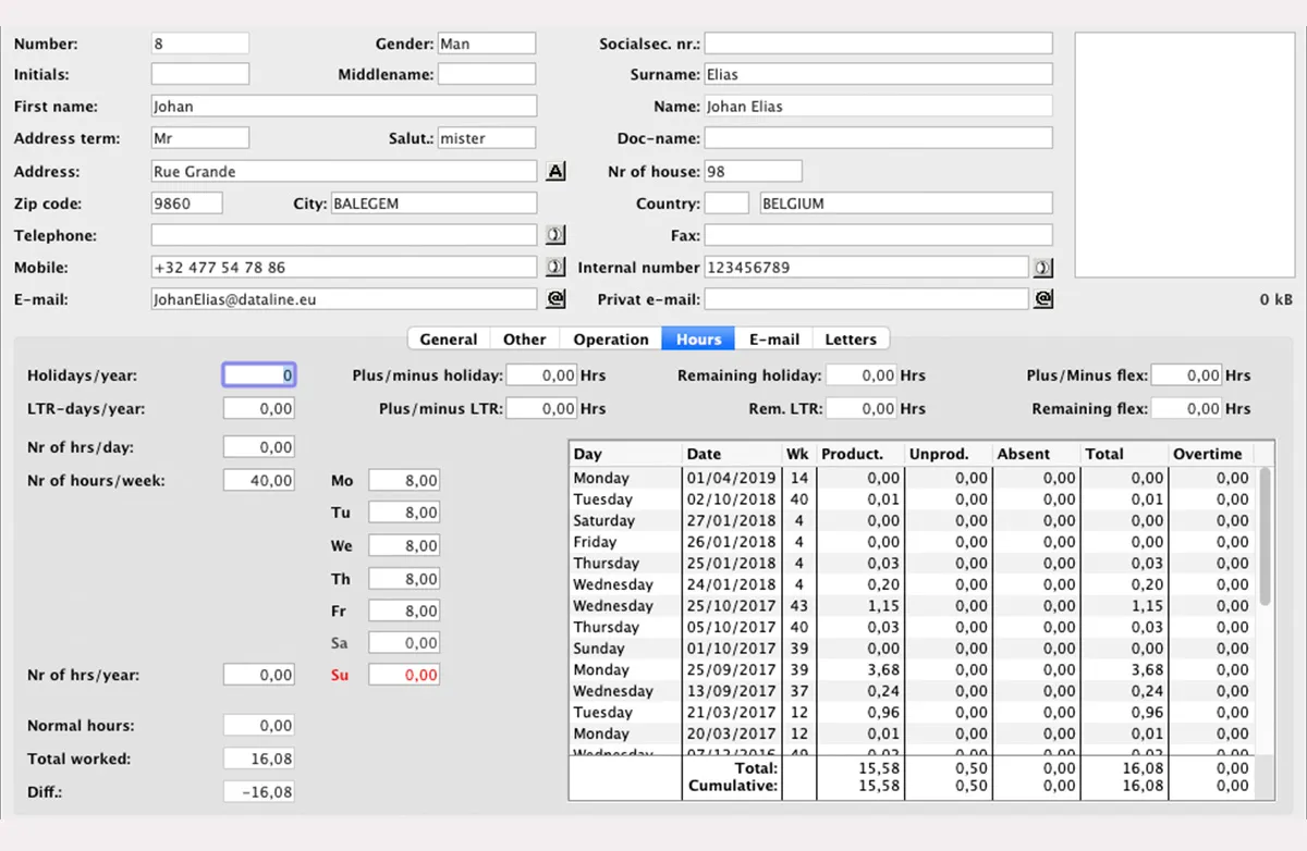 Employee availability management in MultiPress