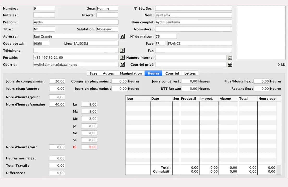 Gestion du personnel dans MultiPress