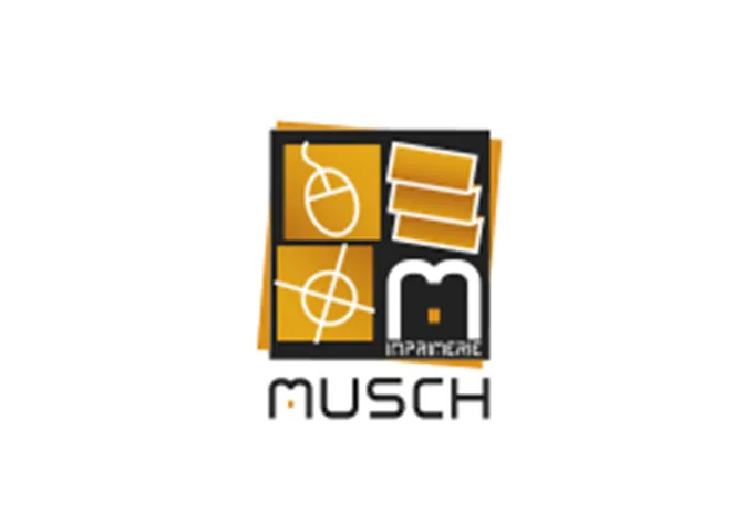 Het logo van de industriële drukkerij Musch, MultiPress klant